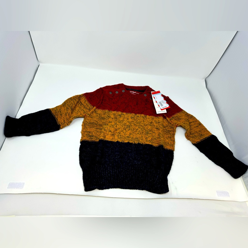 Cat&jack crew neck knit pull over size xs 4/5